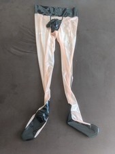 Latex Strumpfhose transparent rose schwarz 0.25mm XXL Simon O