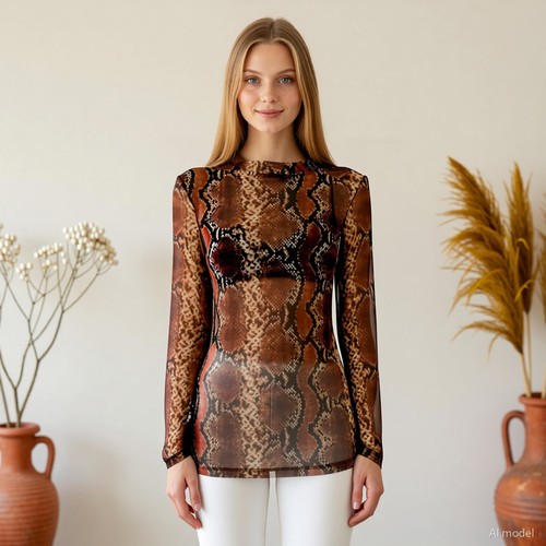 Glam tunika bluse - glam, braun