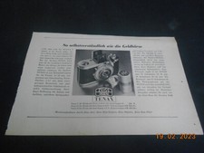 original Werbung Reklame Annonce Zeiss Ikon Tenax 1939 Dresden