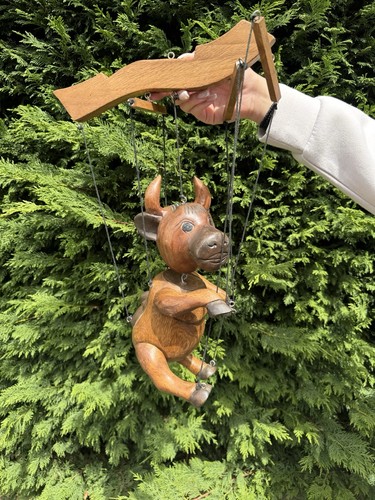 Puppenspieler holzfigur stier - holzfigur,