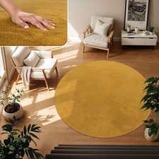 Wohnzimmer Teppich Esszimmer Kurzflor Einfarbig Modernes Design Waschbar Soft
