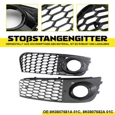 Nebelscheinwerfer Gitter Wabengrill Blende für Audi A4 B8 09-12 Links+Rechts