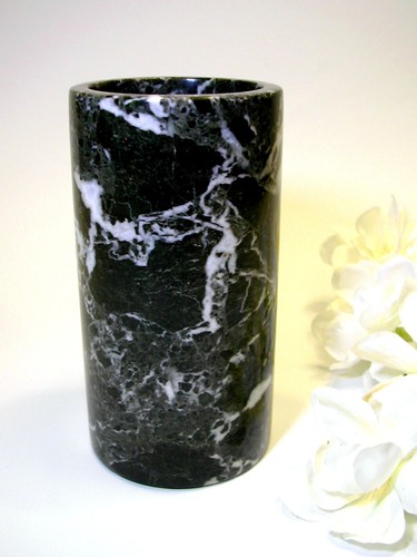 Stein vase schwarzer marmor - stein,