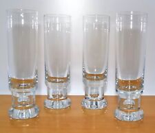 Ichendorfer Glashütte 4 Sektgläser Sektkelche Orion 15/07 1973 Bubble  H.17.5 cm