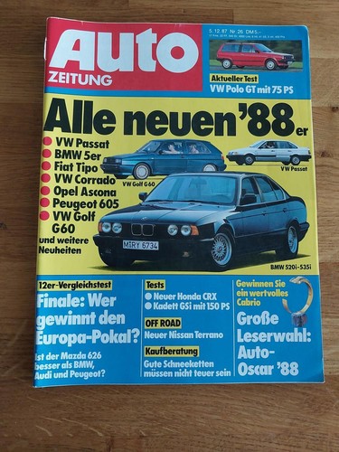 Auto zeitung 1987 opel - zeitung, 26/1987