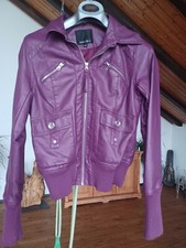 AMISU Kunstlederjacke Lila Gr. 38 Kleiderschrank Ware, Kunstleder defekte Stelle