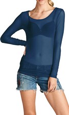 Damen Herren  Mesh Langarm