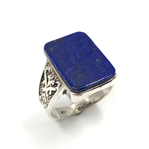 925 silber siegel ring blauer - siegel,