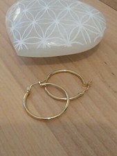 750 Gelbgold Creolen Poliert