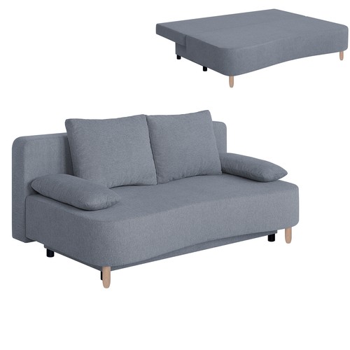 Schlafsofa grau federkern - -,