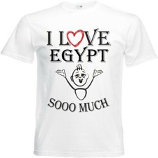 T-Shirt I Love Egypt für Damen Herren und Kinder ... in der Farbe Weiss