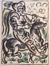 Richard Seewald (1889–1976 München) Farblithographie „Ritter“ ~1925. Abmessungen