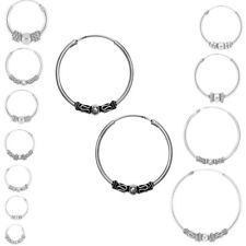 1 Paar 925 sterling silber Creolen Creole Ohrringe Bali-Style Vintage Punk Ethno