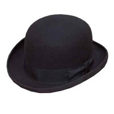 Schwarze bowlermütze - schwarze,