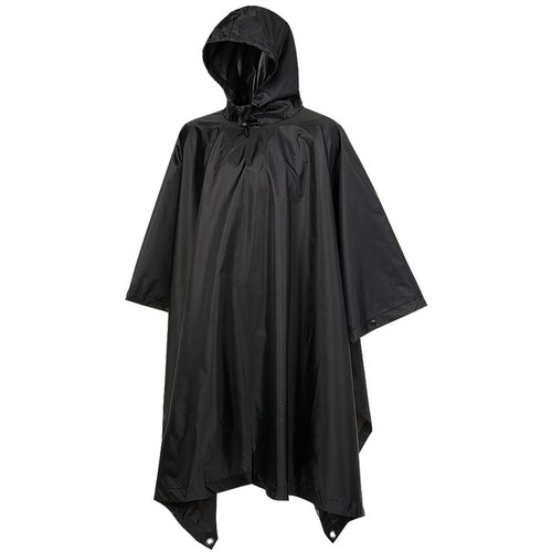 Regenponcho schwarz ripstop - us,