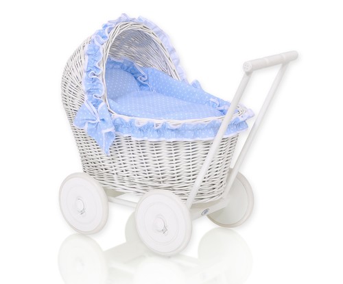 Weißer puppenwagen aus - puppenwagen,
