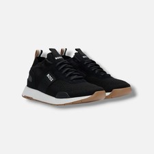 BOSS Men's Black Knitted-Upper