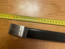 CALVIN KLEIN Monogramm Herren Gürtel Leder schwarz  110cm Anzug