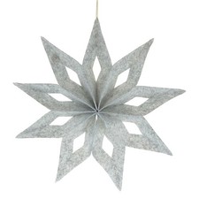Boltze Weihnachtssternanhänger Kassio Hellgrau Ø 40 cm - Filzstoff