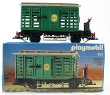 PLAYMOBIL 4121 Viehwaggon in OVP Waggon für Steaming Mary Western Lok Eisenbahn