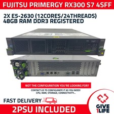 FUJITSU RX300 S7 4SFF 2XE5-2630 + 48GB + D2616-A22 + 2PSU Rack Server