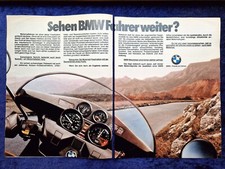 BMW Motorrad Werbung 1979  Cockpit mit Uhren Tacho Drezahlmesser  wohl R 100 S