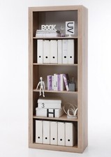 Standregal San Remo Eiche 4 Böden 74x188x37 cm Bücherregal Dekoregal Stehregal