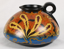 Seltene Art Deco Keramik Vase Regina Modell 645 IDO Gouda Holland ~1925 pottery