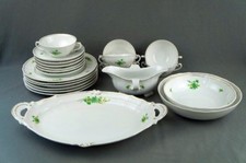 FÜRSTENBERG SOLITUDE grün edles altes Speiseservice Tafelservice 6P 22tlg 02