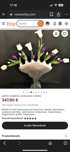 Etsy blumenvase alu - etsy,