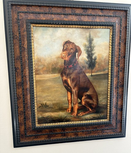 Dobermann bild öl auf - dobermann-bild,