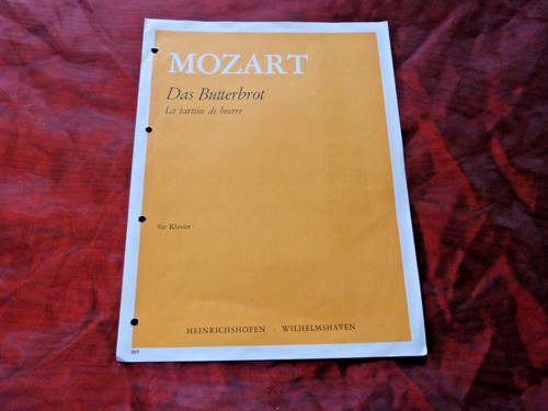 Mozart das butterbrot noten - mozart,