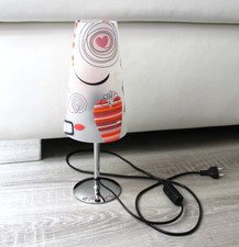 Kinderzimmer Lampe Mädchen Tischlampe mit Herzmuster Nachttischlampe