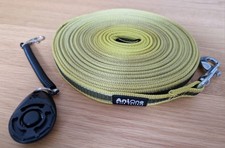 AniOne Schleppleine, gelb, 10m, reflektierend + BONUS Clicker 