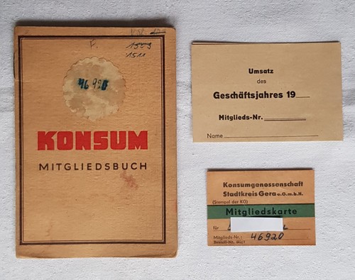 Konsum mitgliedsbuch 1955 - konsum,