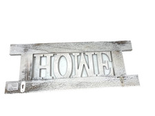 Mendler Wandgarderobe HWC-C60 Home  Holz 55x21cm mit 3 Haken weiß