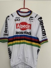 Alpecin Deceuninck Trikot, Weltmeister 2024 weiß Regenbogen, neu, Größe XXL