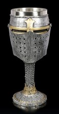 Mittelalter kelch ritterhelm - -,