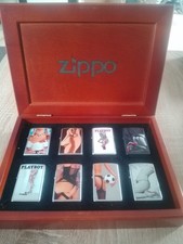 Original Zippo-Sammlung Playboy UNGEZÜNDET in Holzschatulle