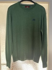 LA MARTINA Pullover Grün Merino Wolle Herren Gr. S Made In Italy