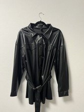 Ledermantel Damen Schwarz