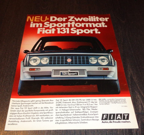 Fiat 131 sport reklame - fiat,