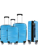 DMS Kofferset 3-teilig mit Rollen & Zahlenschloss – Hartschalenkoffer aus ABS –