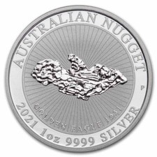 1 UNZE 999 SILBER - GOLDNUGGET