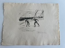 Max Liebermann - Original signiert - Alter Druck Duellanten