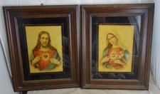 Paar antike heiligenbilder - paar,