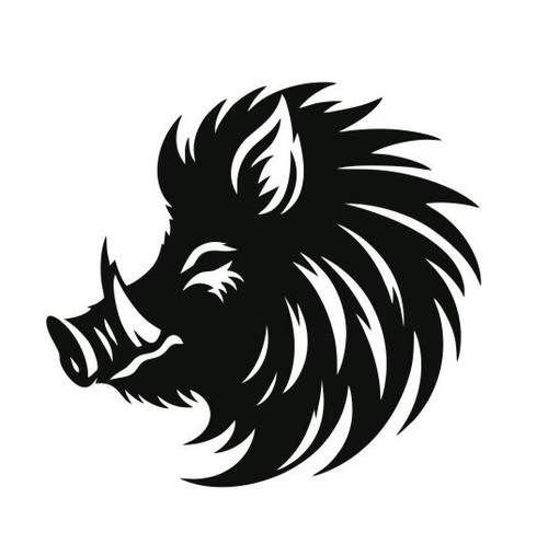 Wildschwein kopf aufkleber - aufkleber, 15