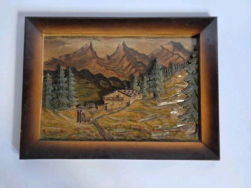 Holzbild geschnitzt wandbild - holzbild,