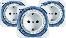Analoge Steckdosen-Zeitschaltuhr theben timer 26, Tagesprogramm, 3er Pack