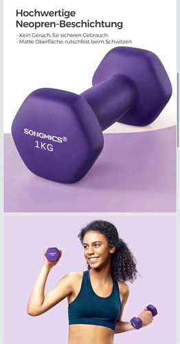 Songmics kurzhantel lila - kg,